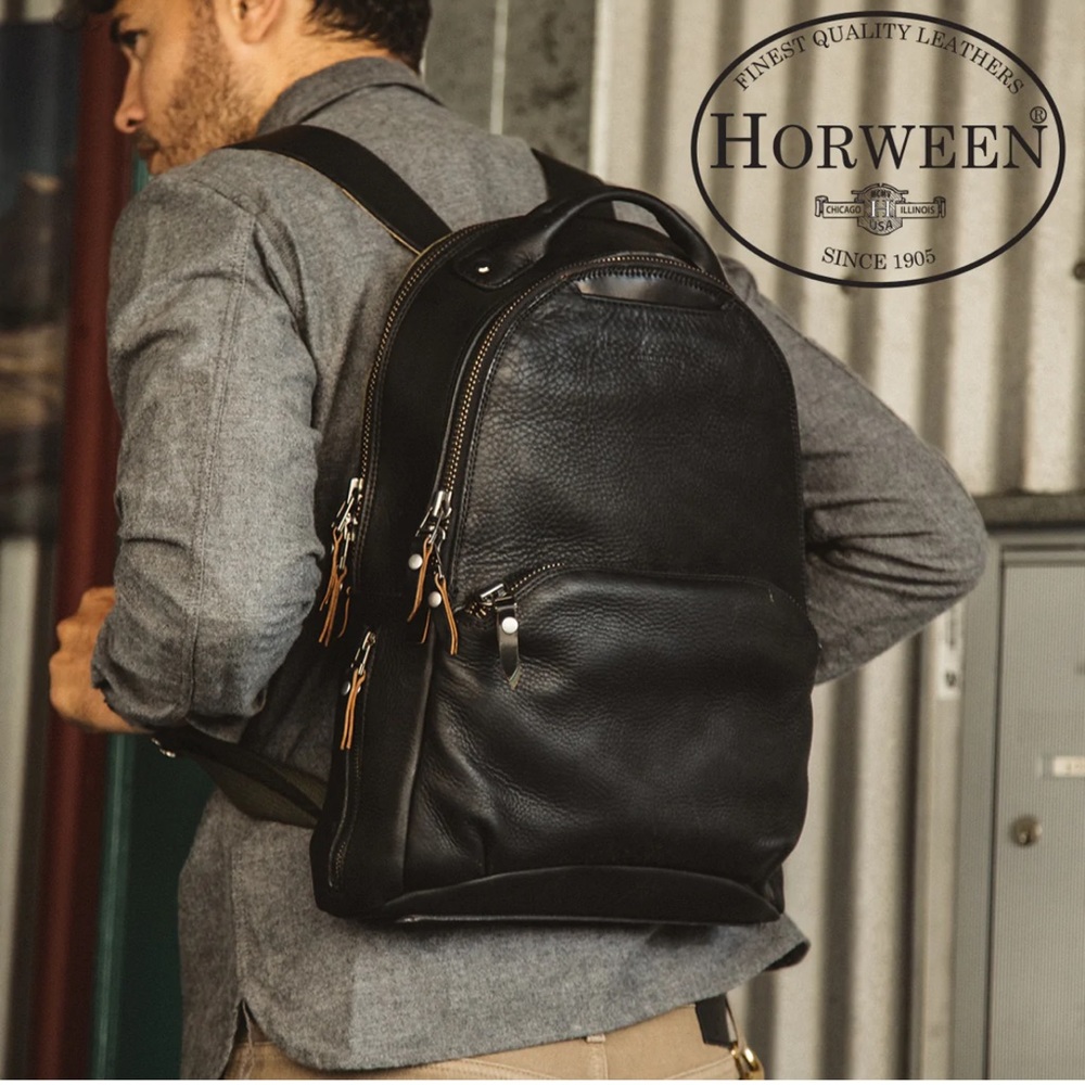Coronado black leather Clark glove backpack